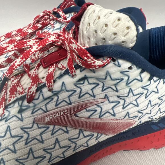 Brooks Adrenaline GTS 20 Red White Blue Stars USA Womens Running Shoes Sz 7.5 B - Picture 3 of 10